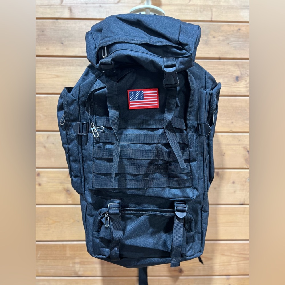 High Capacity Tactical Backpack Bug Out Utility Travel Pack Black Like New